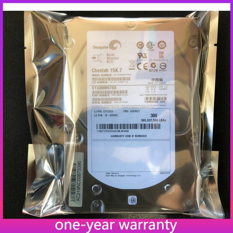 03X3614 Lenovo 300G 15K SAS 3.5 03X3614 3X3621 3X3622 Server Hard Disk New