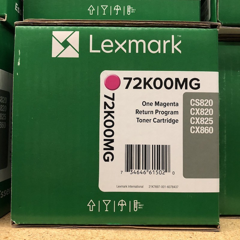 Genuine Lexmark 72K00MG (72K10M0) Magenta Toner - No Box