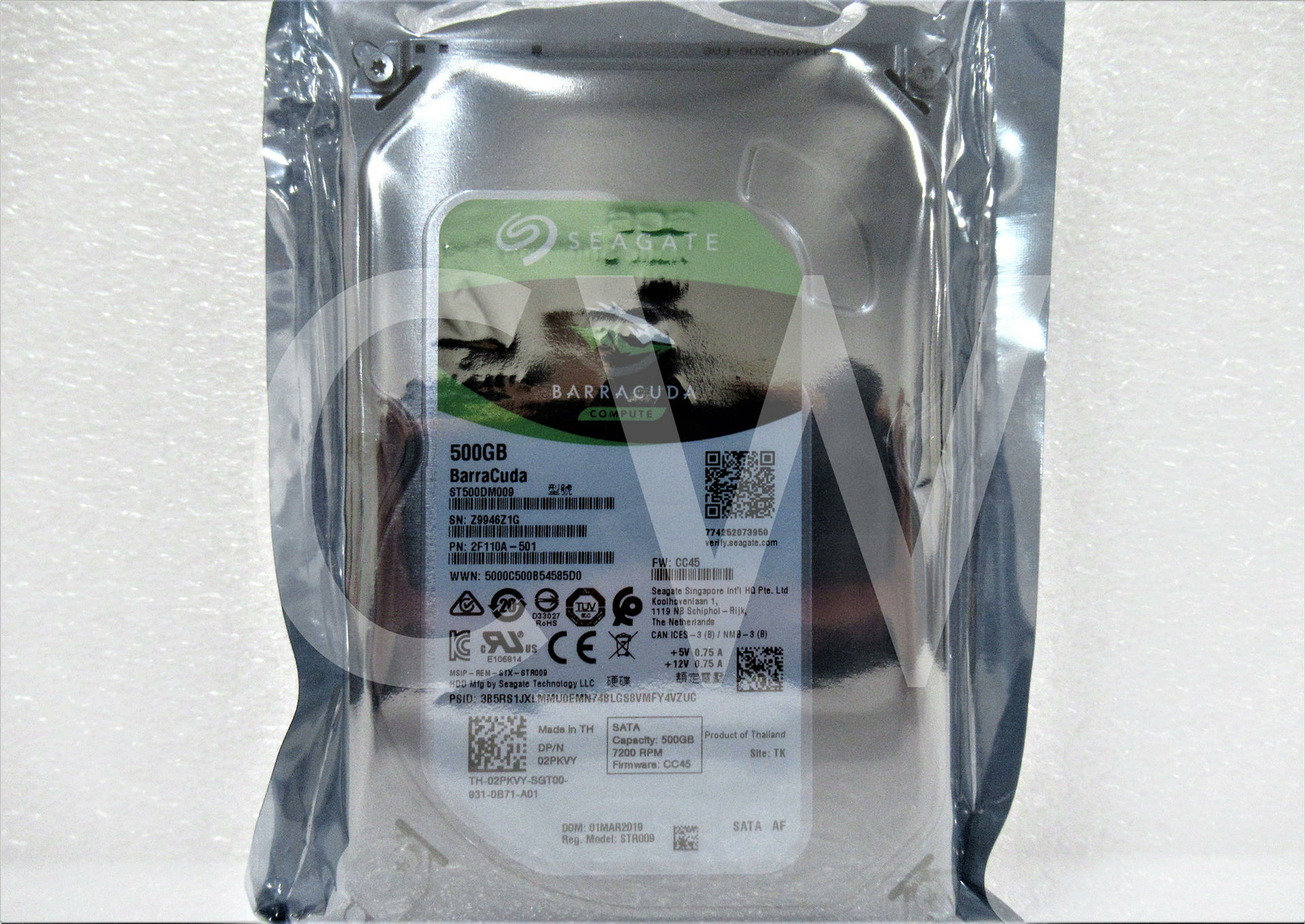 2PKVY 02PKVY Dell ST500DM002 500GB 7.2K RPM 6Gb/s 3.5" SATA HDD Hard Drive
