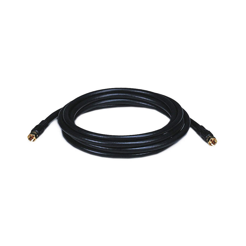 MONOPRICE 6313 Coaxial Cable,RG-6,10 ft.,Black 14C393