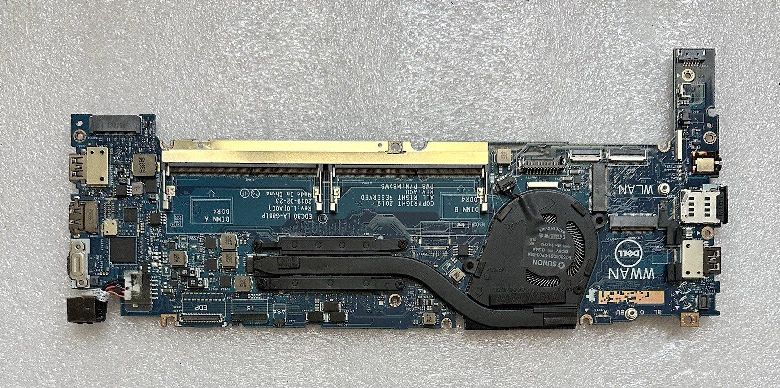 Dell Latitude 7300 Intel Core i5-8265U 1.60GHz Laptop Motherboard TCDGC 0TCDGC