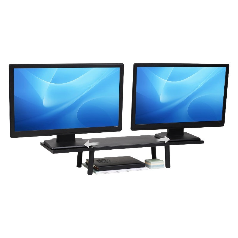 Mind Reader Extendable Monitor Stand, Adjustable Desktop Riser for Dual Monitors