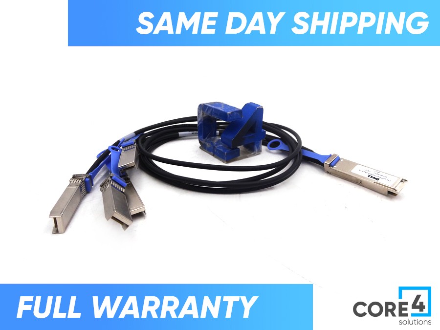 DELL CBL-QSFP-4X10GSFP-PASS-1M 1m QSFP+ Breakout Twinax Cable, Passive