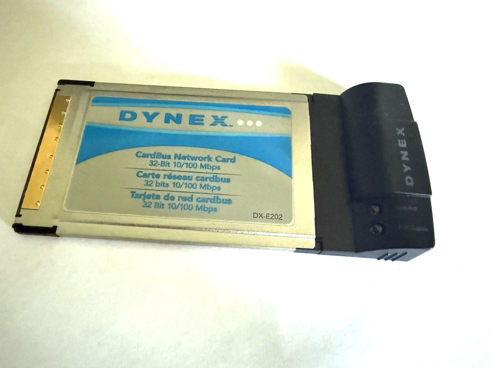 Dynex DX-E202 LAN 10/100 MBPS Ethernet CardBus Network PCMCIA for Laptop