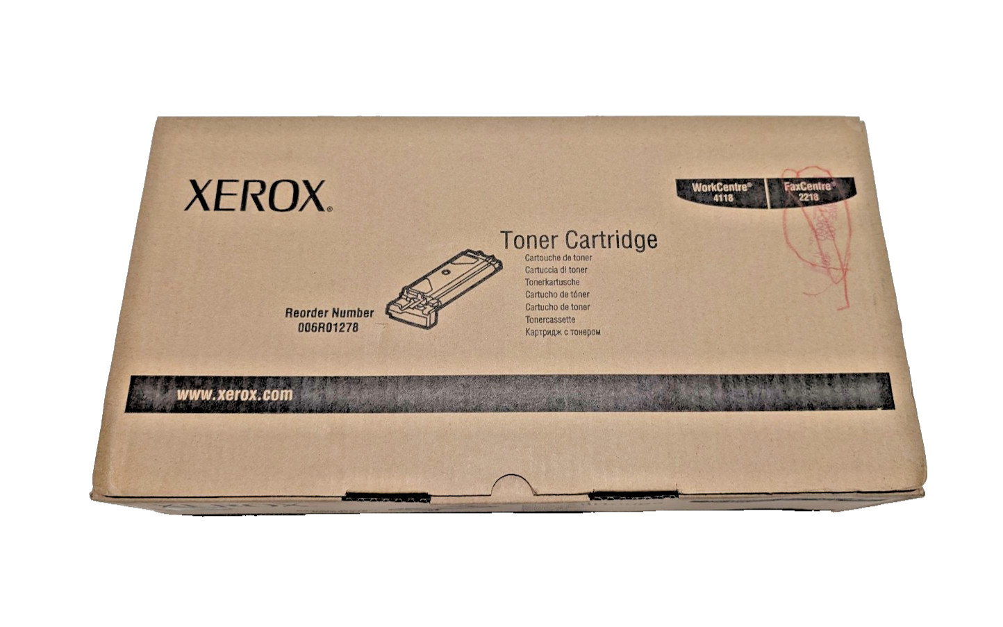 New OEM Xerox 006R01278 Black Toner Cartridge WorkCentre 4118 FaxCentre 2218