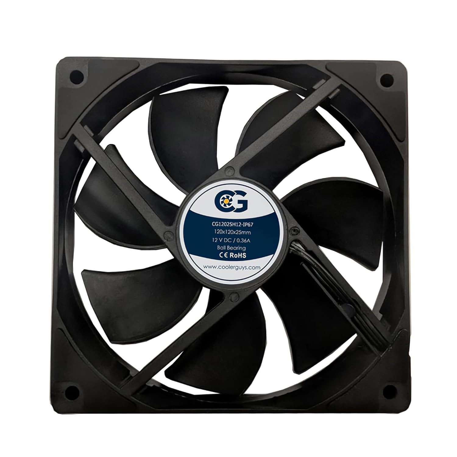 12Vdc Waterproof IP67 Fan (High Speed, 120X25Mm)