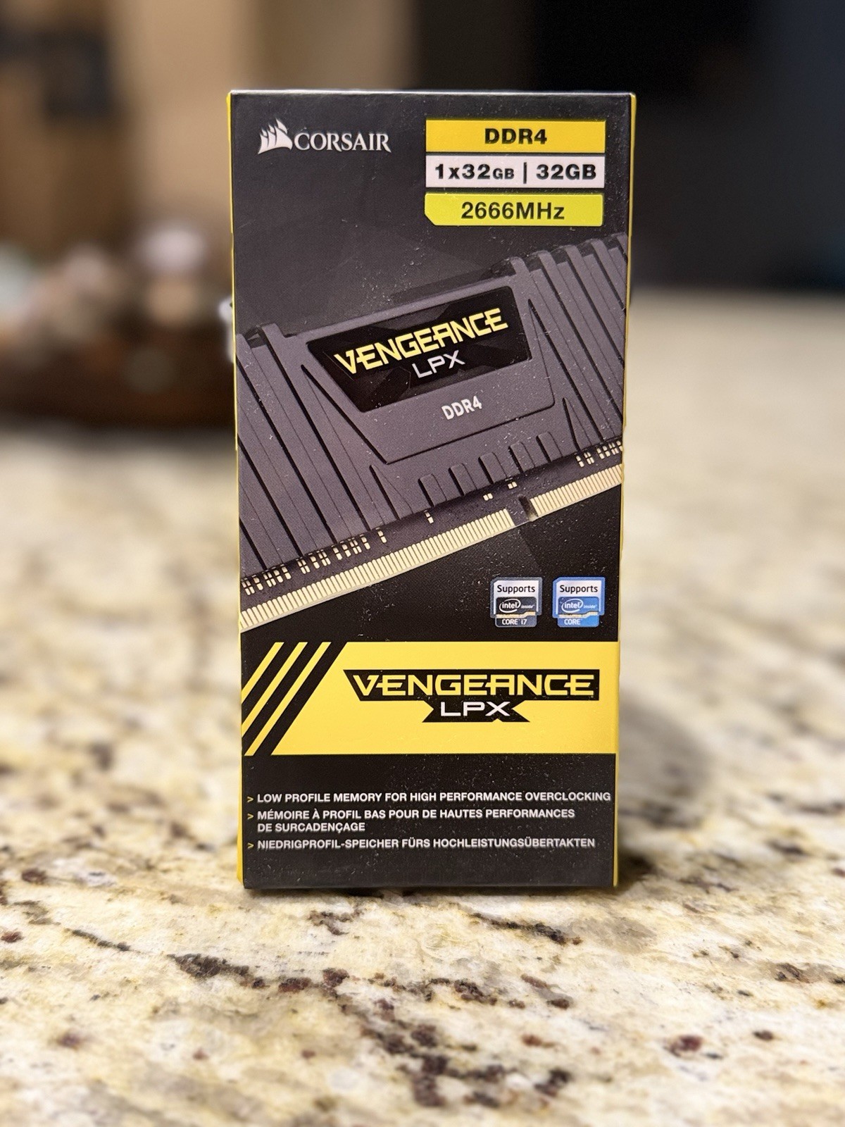 CORSAIR Vengeance LPX 32 GB (1 x 32GB)  DDR4 2666 MHz C16 Desktop Memory - Black