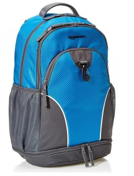 Amazon Basics Sport Laptop 17" Backpack - Blue/gray