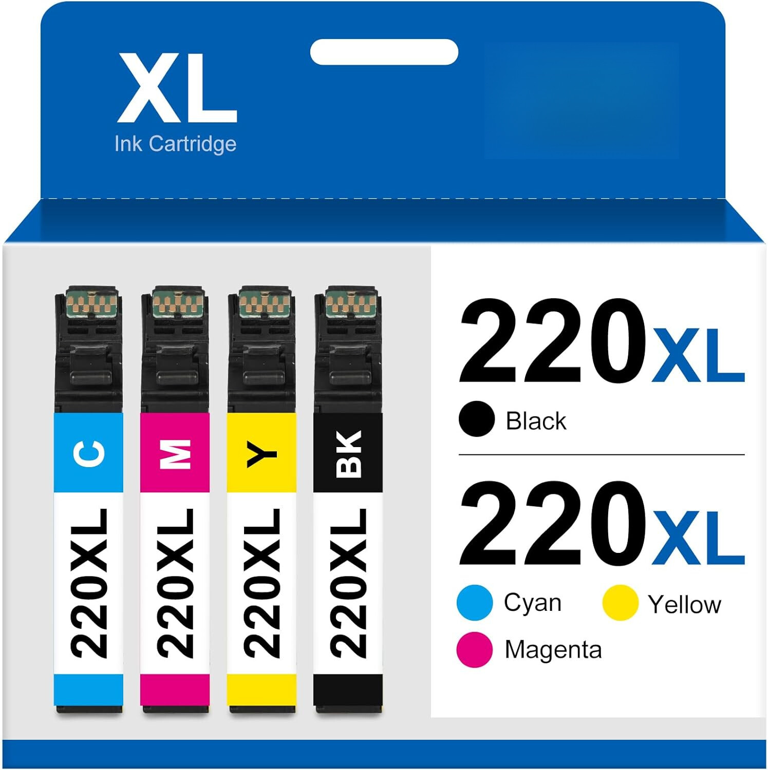 4 Pack 220XL Ink For Epson XP-320 XP-420 XP-424 WF2630 WF2650 WF2660 WF2750