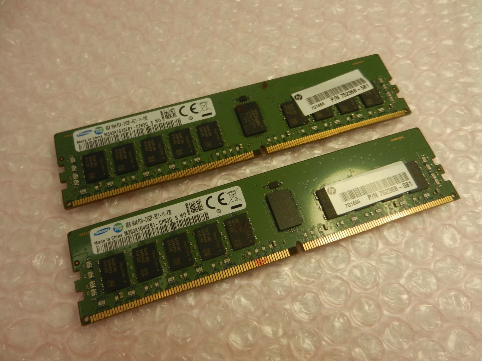 Lot 2x 8GB (16GB) Samsung M393A1G40DB0-CPB PC4-2133P Server Memory 0856