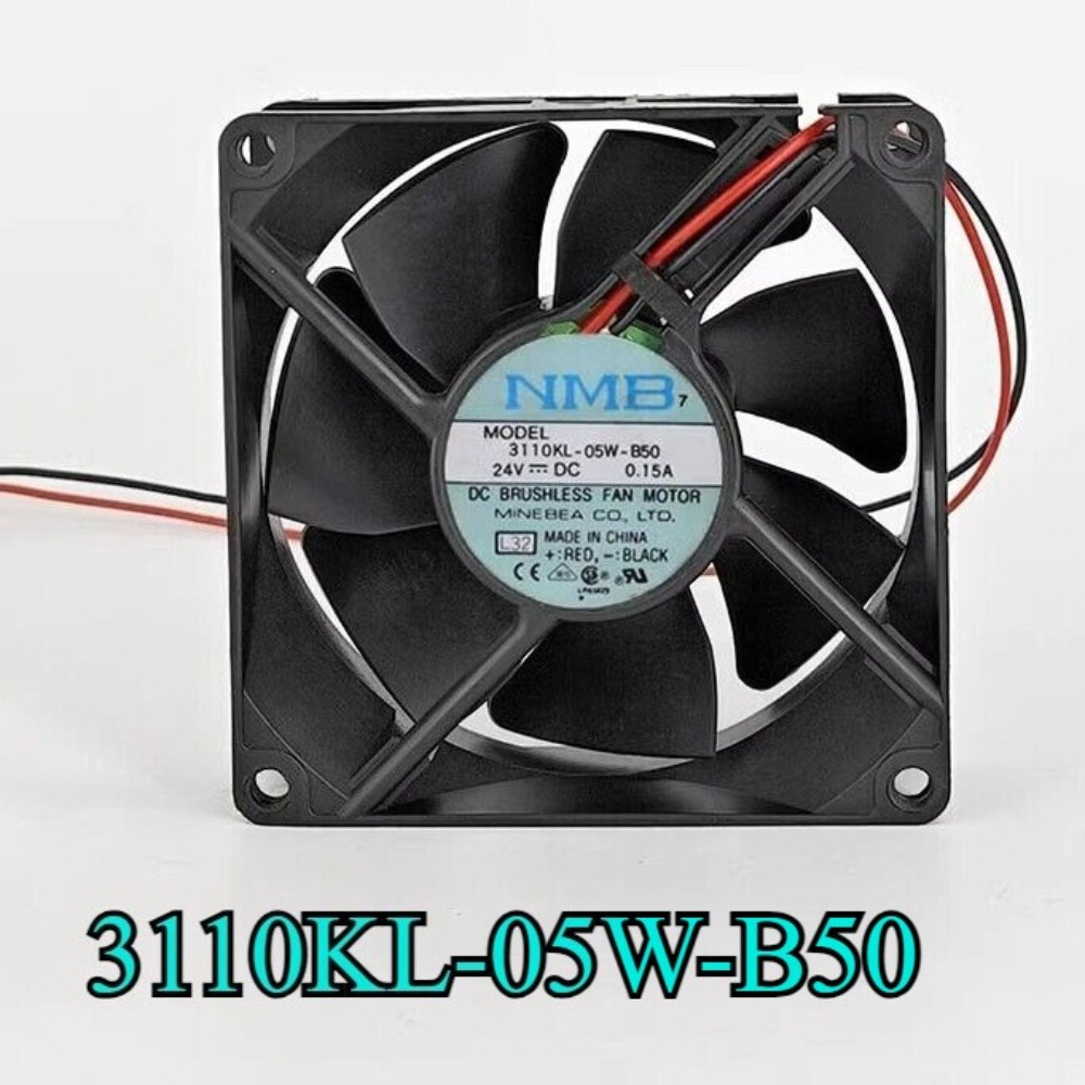1PCS NMB 3110KL-05W-B50 Inverter Cooling Fan 8CM 24V DC 0.15A 2-Wire MODEL 8025
