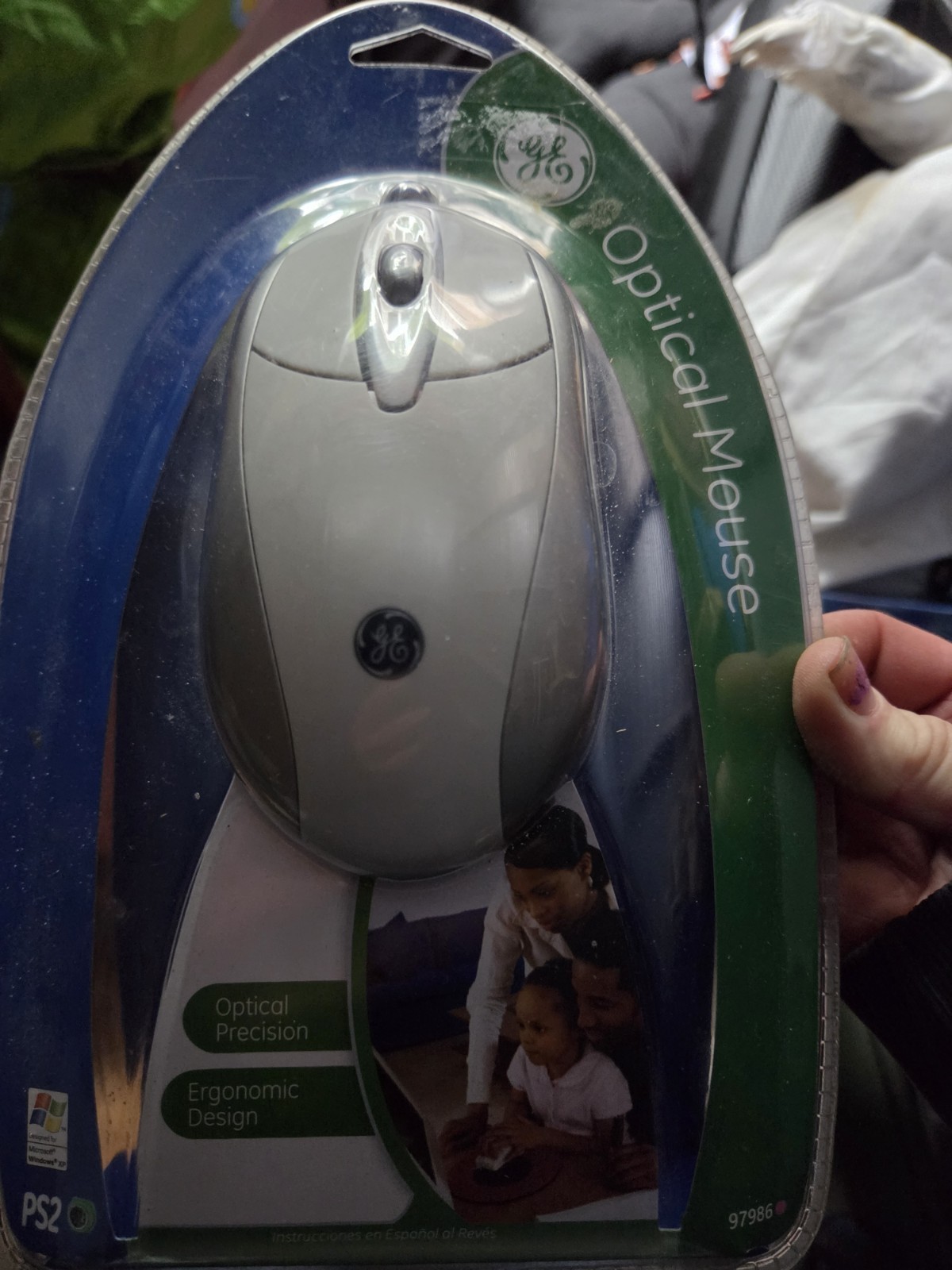 GE 97859 Scroll Mouse Wired PS2 for Microsoft Windows 95,Win 98,2000,XP New