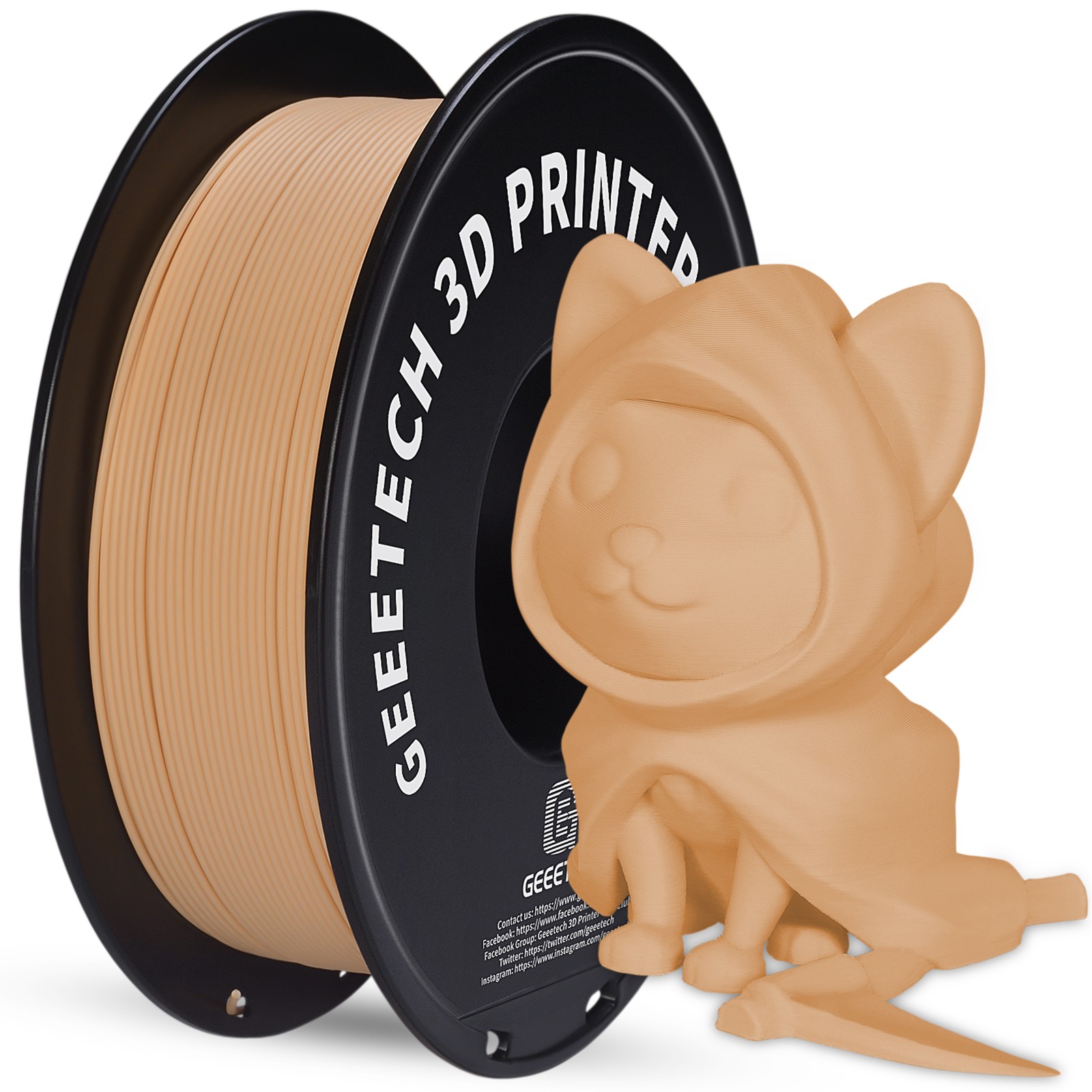 Geeetech Matte Skin Color PLA Filament 1.75mm 1KG/rol Frosted PLA For 3D Printer