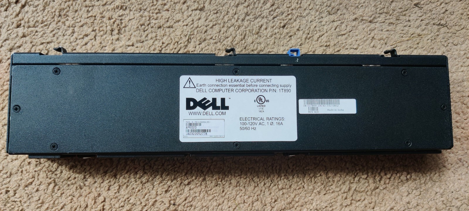 Dell AP6020 11 Port APC PDU High Leakage Current Basic Rack 100-120V 16A 50/60Hz