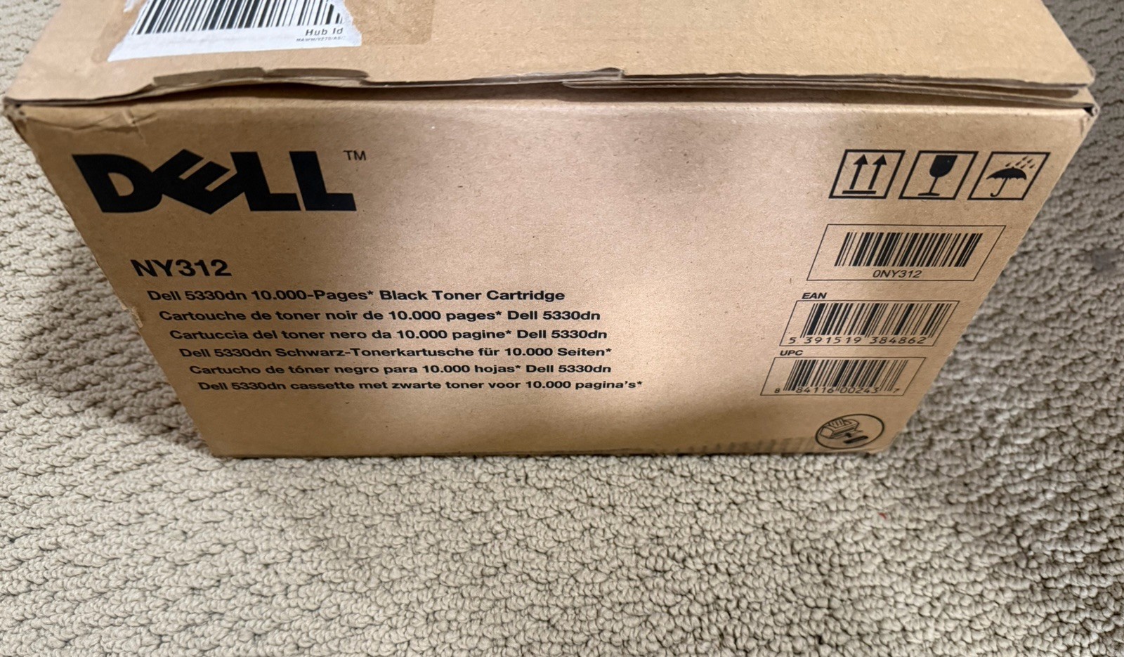 Original Dell NY312 Black Genuine Toner Cartridge 5330dn Laser Printer, 330-2044