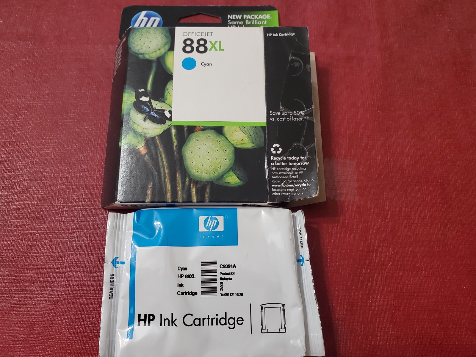 New Genuine HP 88XL Cyan Ink Cartridge Expired 05/2012 OfficeJet Pro Open Box