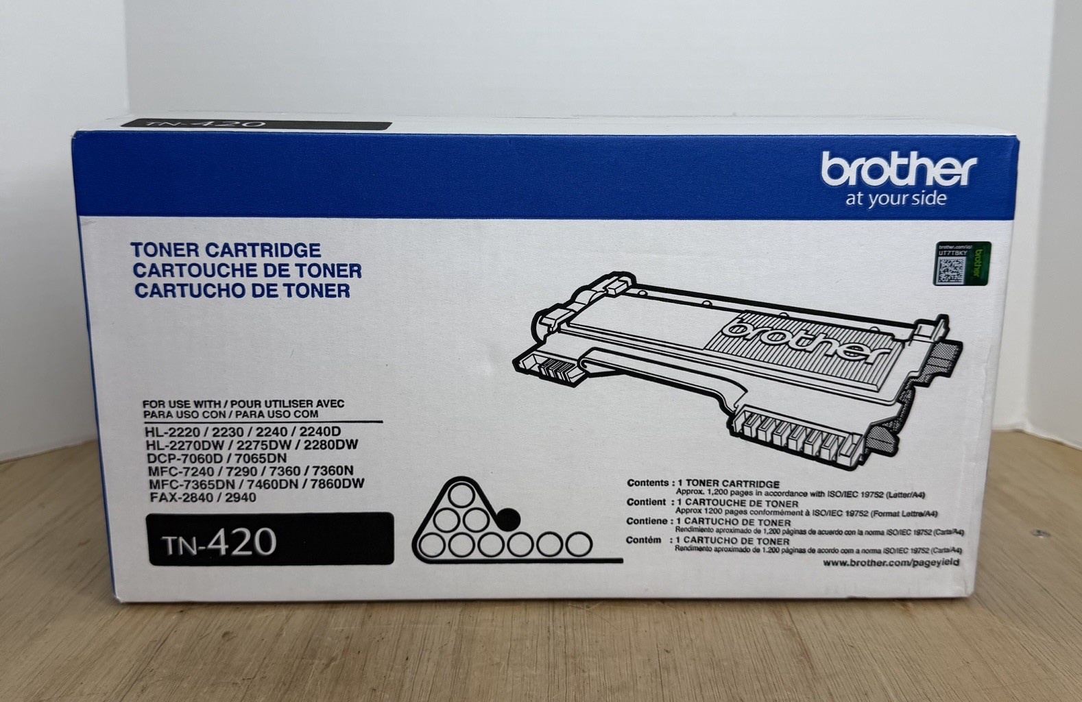 BROTHER TN-420 GENUINE BLACK TONER CARTRIDGE SEALED BRAND NEW NIB 