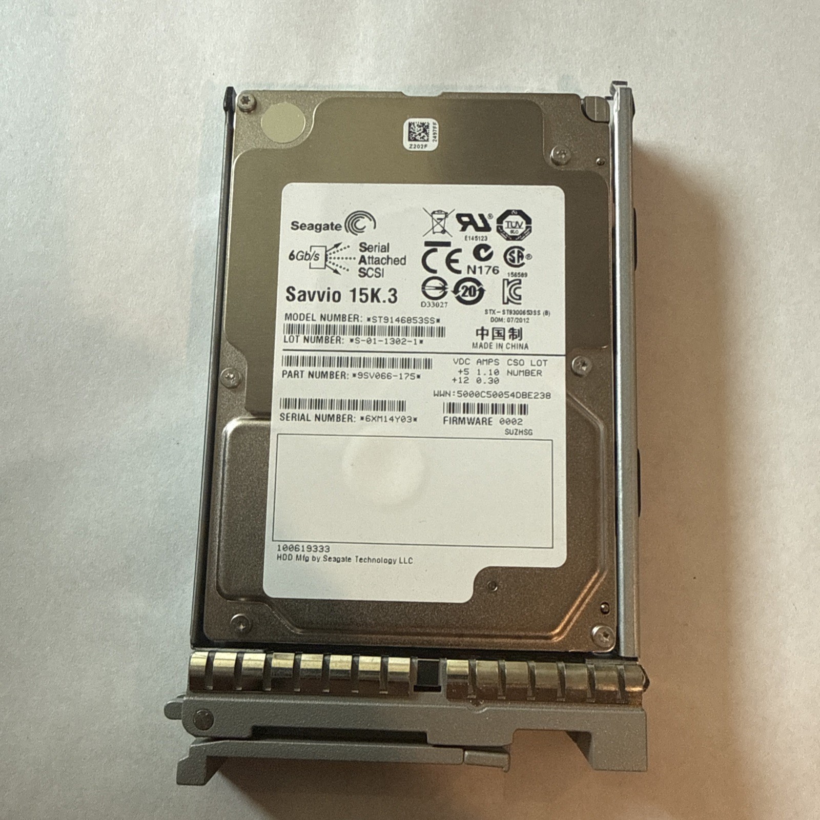 Seagate Savvio 15K.3 146GB Internal 1500RPM 2.5" LOT OF 5