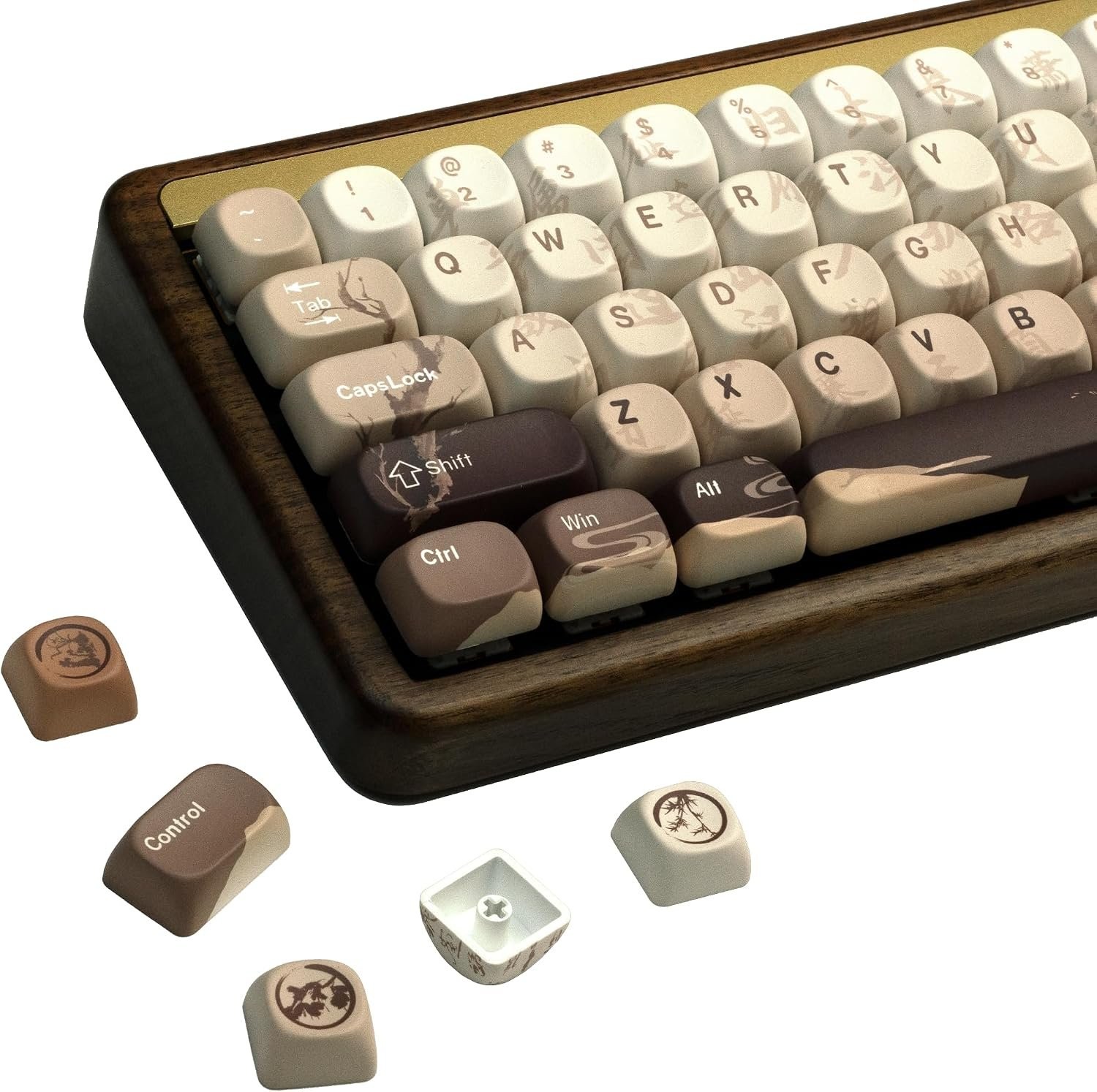 Oasis PBT Keycaps-MOA Keycap, Custom Keyboard Keycaps 60 65 75 100 Percent, 5 Si