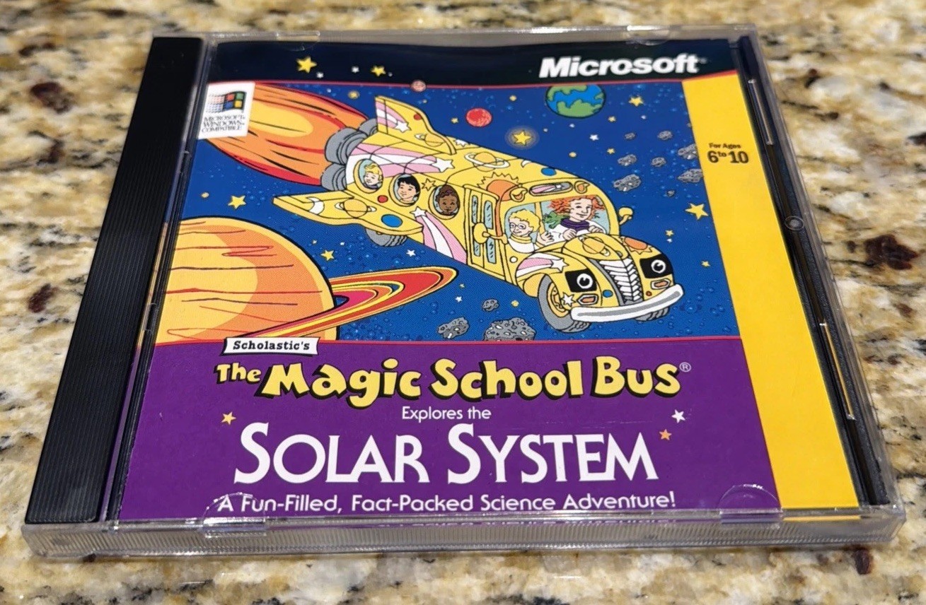 Magic School Bus Explore The Solar System PC CD-ROM 1994 Retro Gaming