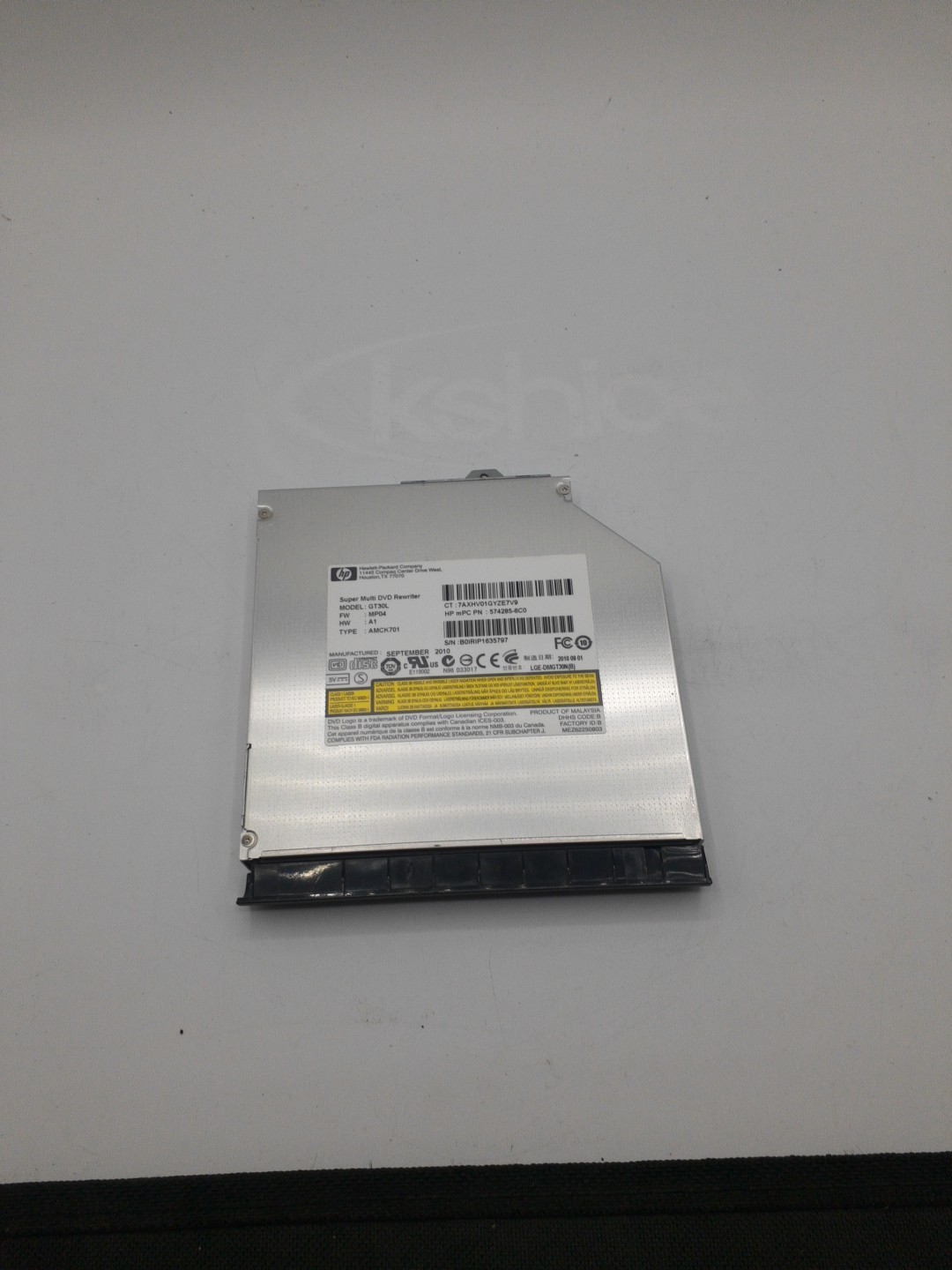 HP GT30L 574285-6C0 MP04 A1 SUPER MULTI DVD REWRITER Black Bezel