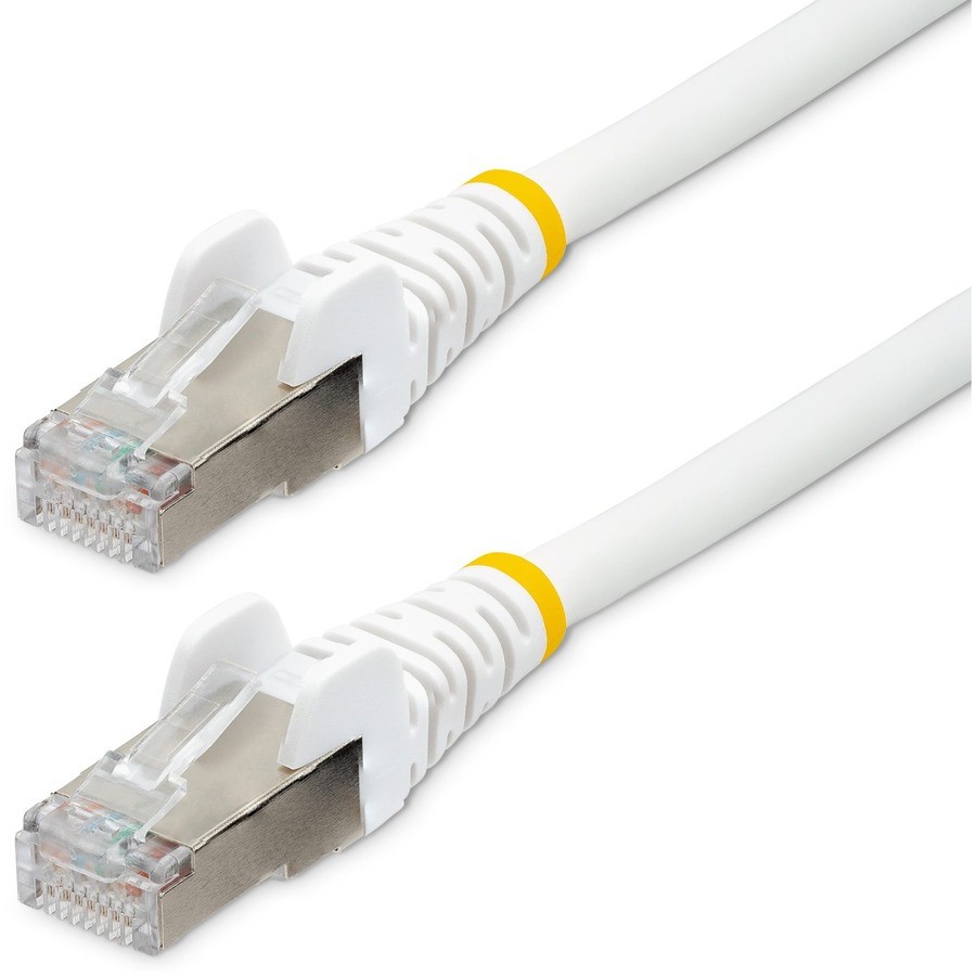 StarTech 25ft CAT6a Ethernet Cable, White Low Smoke Zero Halogen (LSZH) 10 GbE