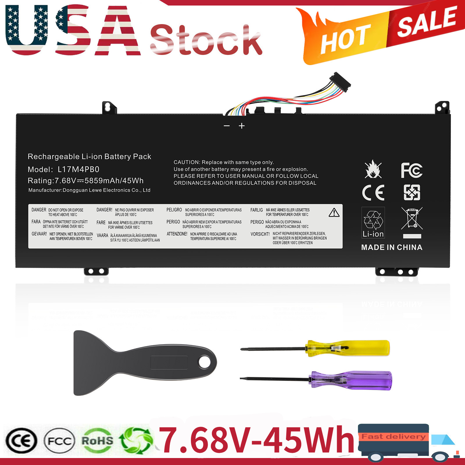 L17C4PB0 L17M4PB0 Battery For Lenovo Yoga 530-14ARR 530-14IKB Flex 6-14IKB 45Wh