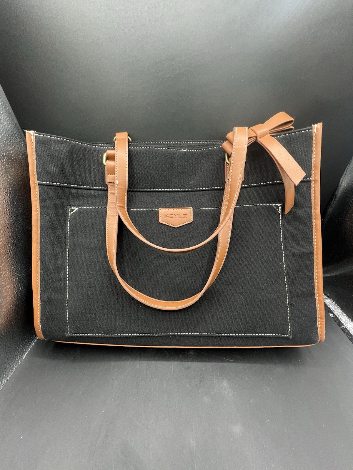 Missnine Laptop Tote Bag Canvas Laptop Bag 15.6 inch