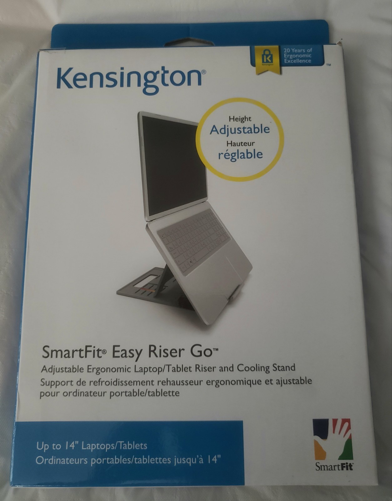 Kensington SmartFit Easy Adjustable Laptop Riser for up to 14" Laptops NEW