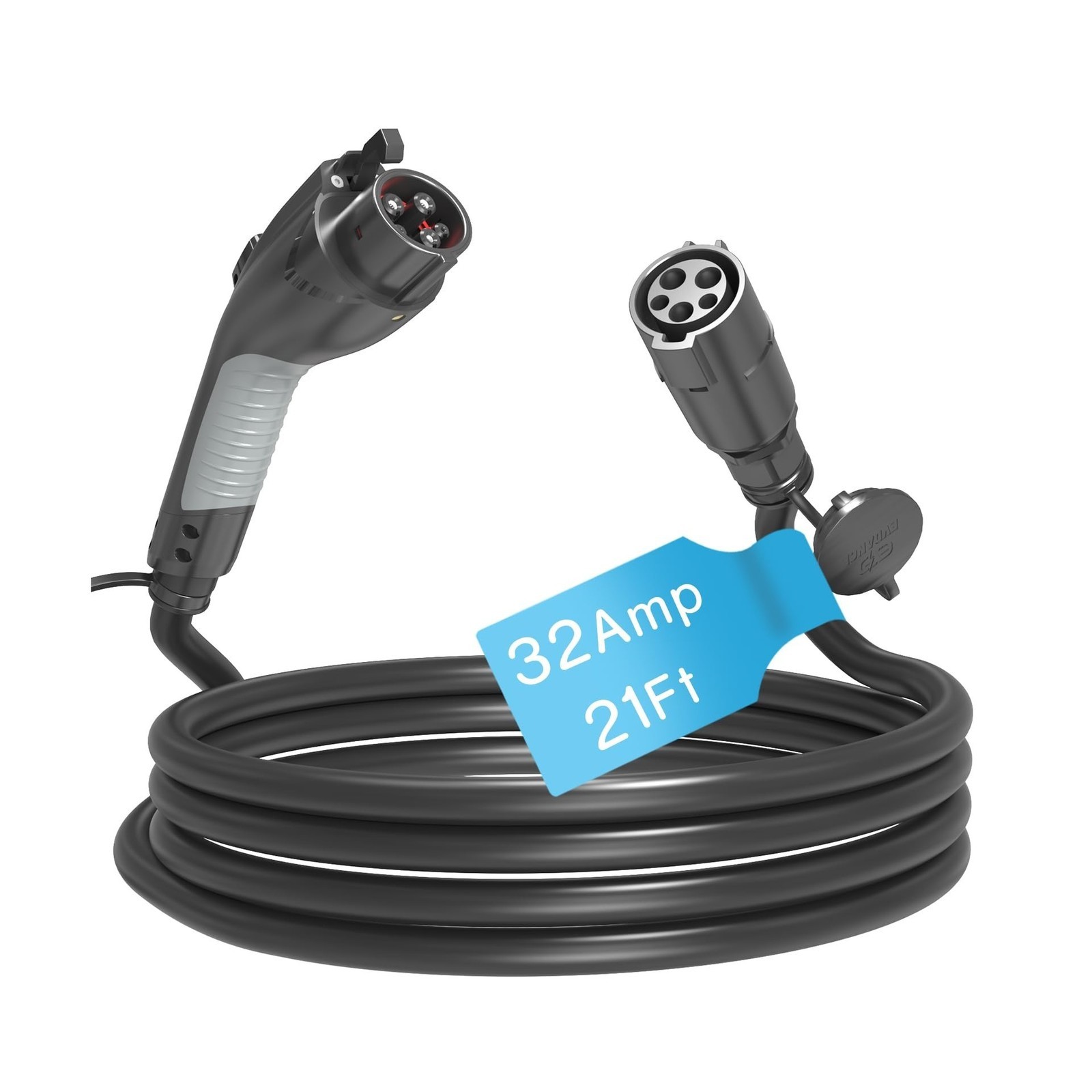EV Charger Extension Cable, 21ft 32Amp J1772 Extension Cable Compatible with ...