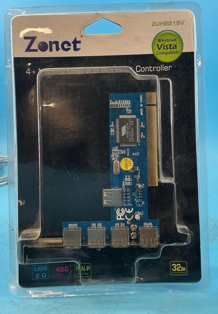 Zonet 4+1 Ports USB2.0 PCI Host Controller Model Zuh2215v