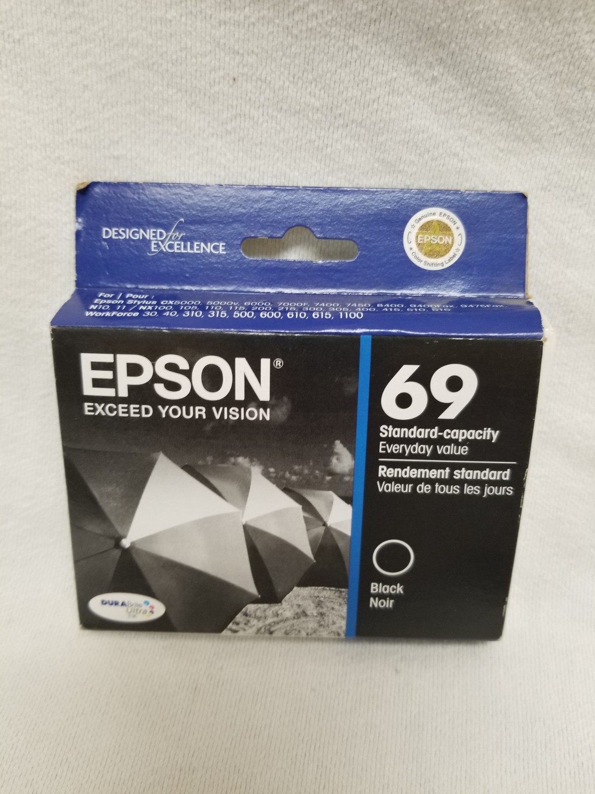 Genuine Epson 69 Black Ink Cartridge 05/2016