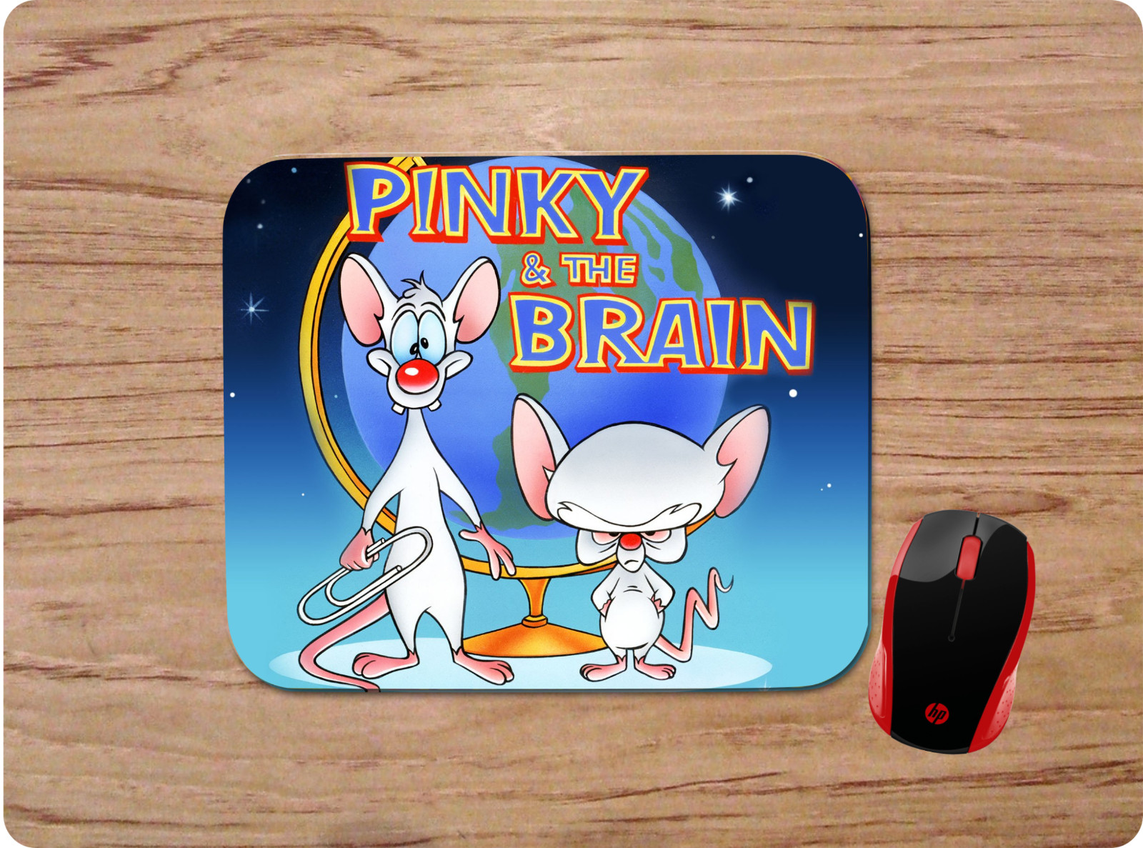 PINKY & THE BRAIN CLASSIC CARTOON CUSTOM MOUSE PAD PC GAMING HOME OFFICE GIFT
