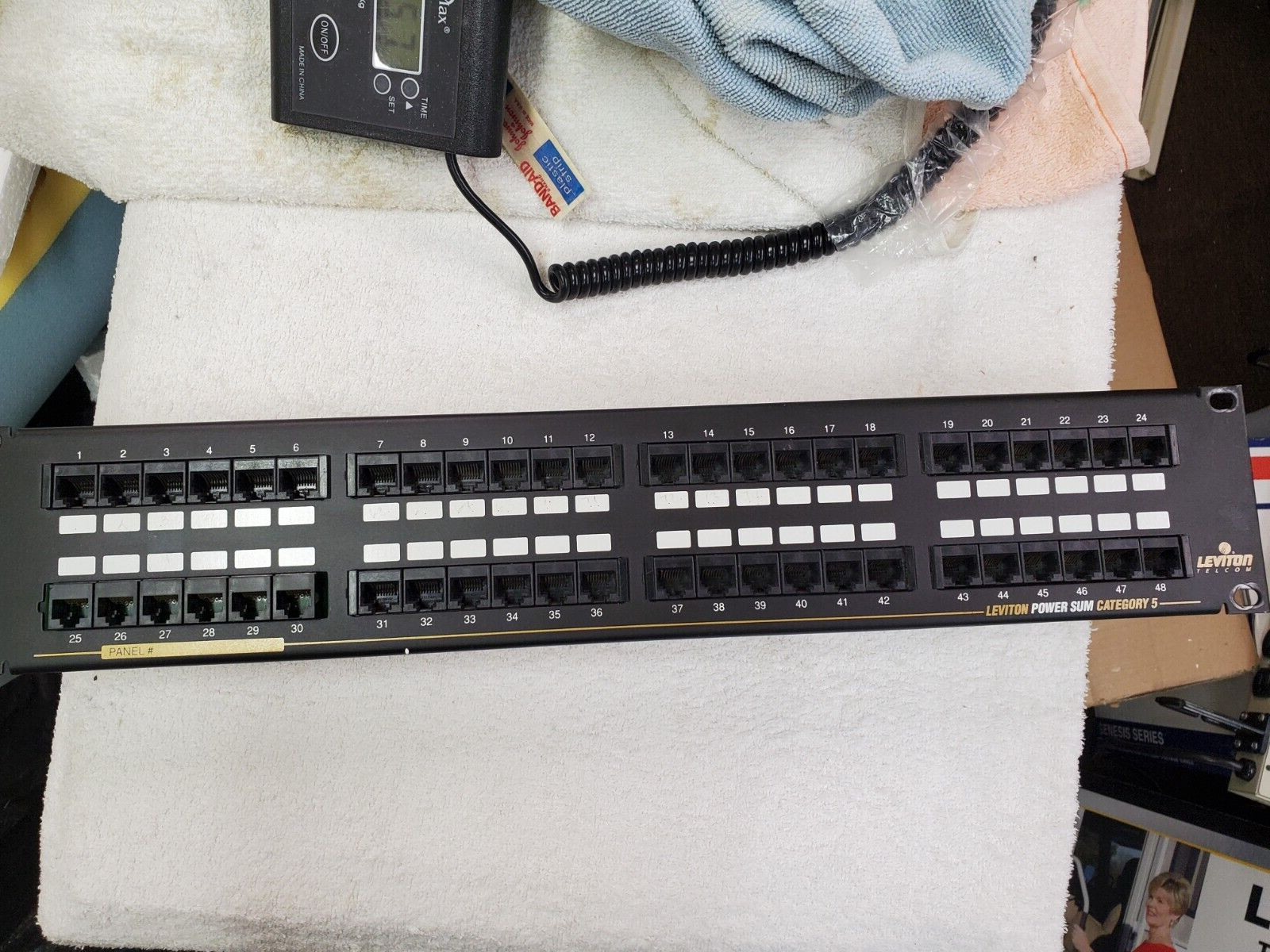 Leviton Cat. No. 59484-B48, CAT 5 Power Sum. 48 Ports