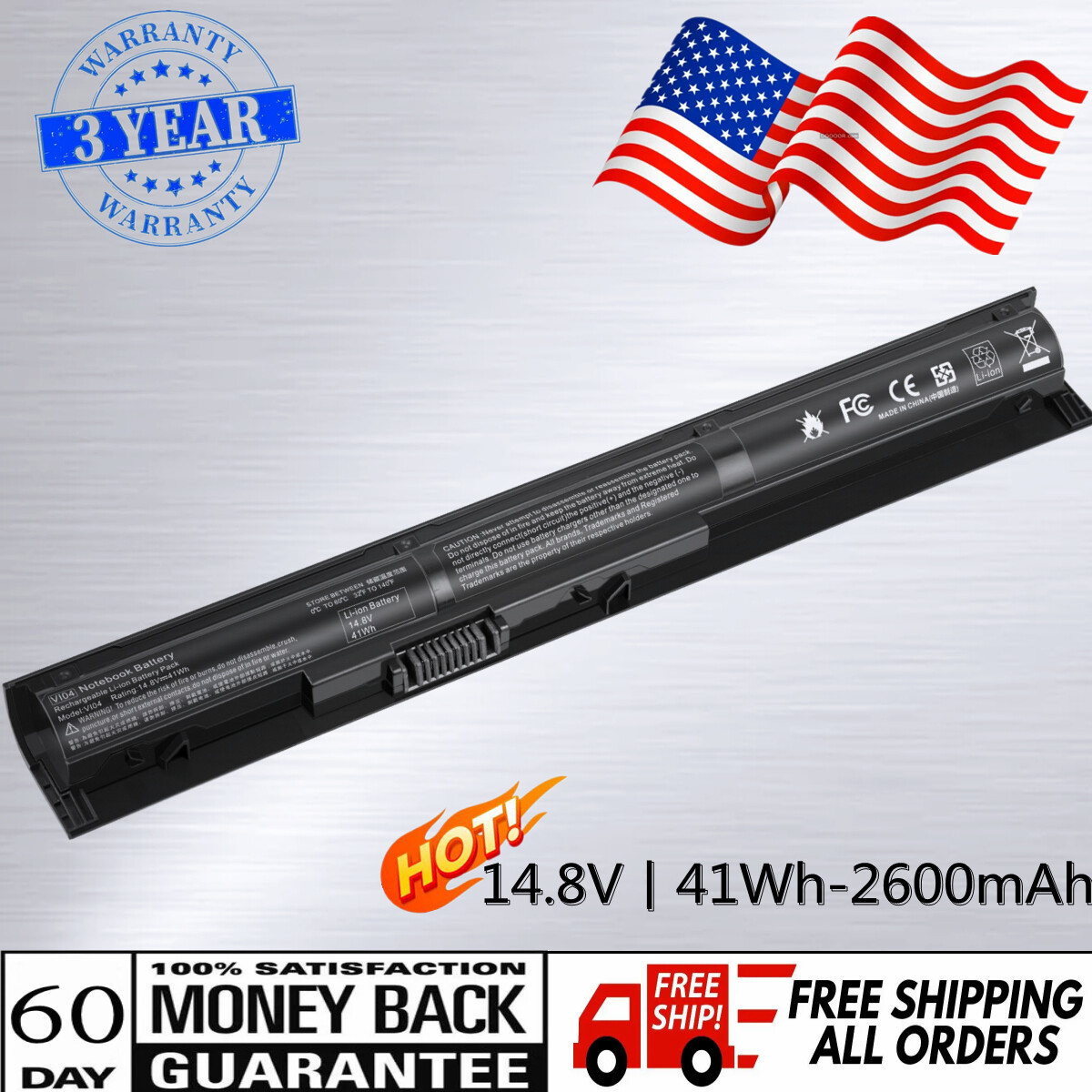 v104 For HP Laptop Battery VI04 756743-001 756745-001 756744-001 Notebook PC TOP
