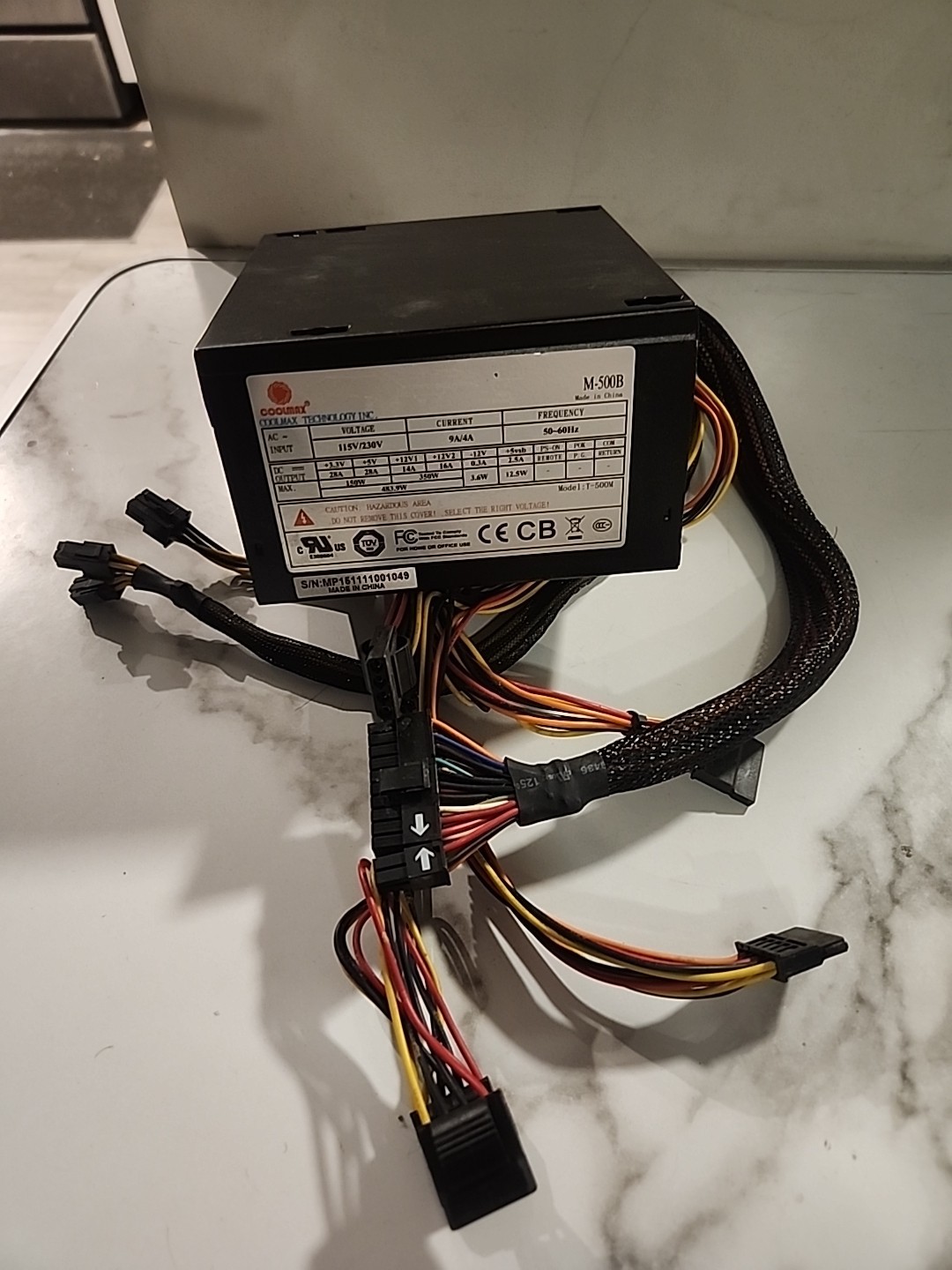 Coolmax JD-550-M-500 483 W ATX 12V Power Supply 20+4 Pin