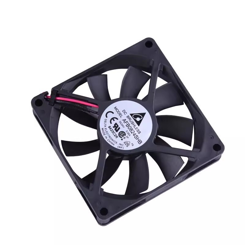 Delta AFB0824SHB 8015 DC24V 0.12A 8CM 2-Wire Dual Ball Inverter Cooling Fan