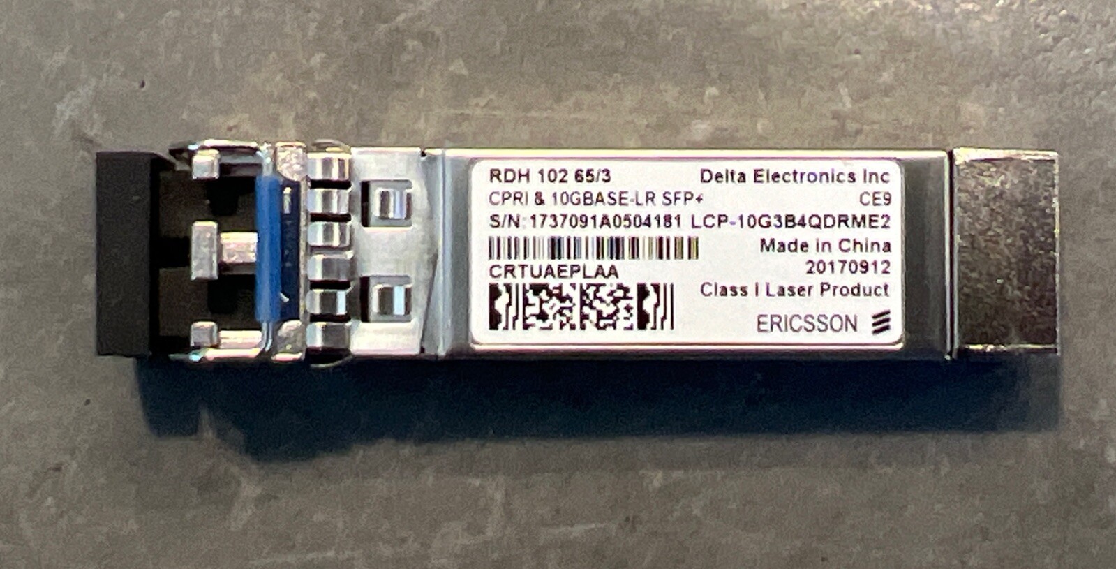 ERICSSON - RDH 102 65/3 SFP+ 10G-LR 1310nm 10km SFP+ 10GBASE-LR (RDH10265/3)
