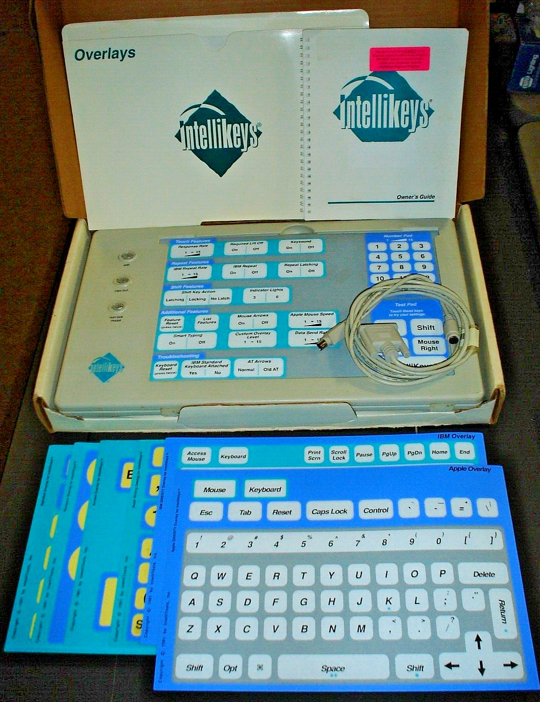 IntelliTools IntelliKeys Keyboard Adaptive Learning Board w/ IBM Apple Overlays