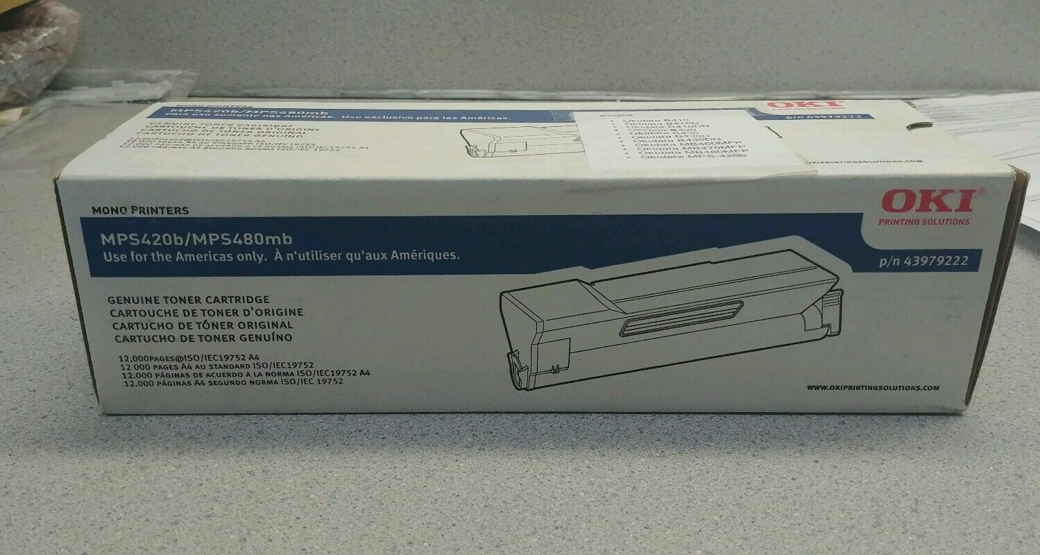 OKiData 43979222 OEM Toner Cartridge for MPS420B, MPS480MB Printers