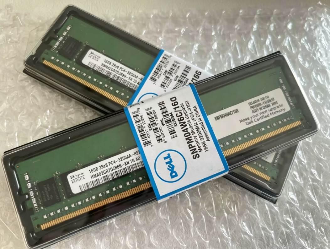 NEW DELL SNPM04W6C/16G AA799064 16GB 2RX8 DDR4 PC4-3200 RDIMM Server RAM Memory
