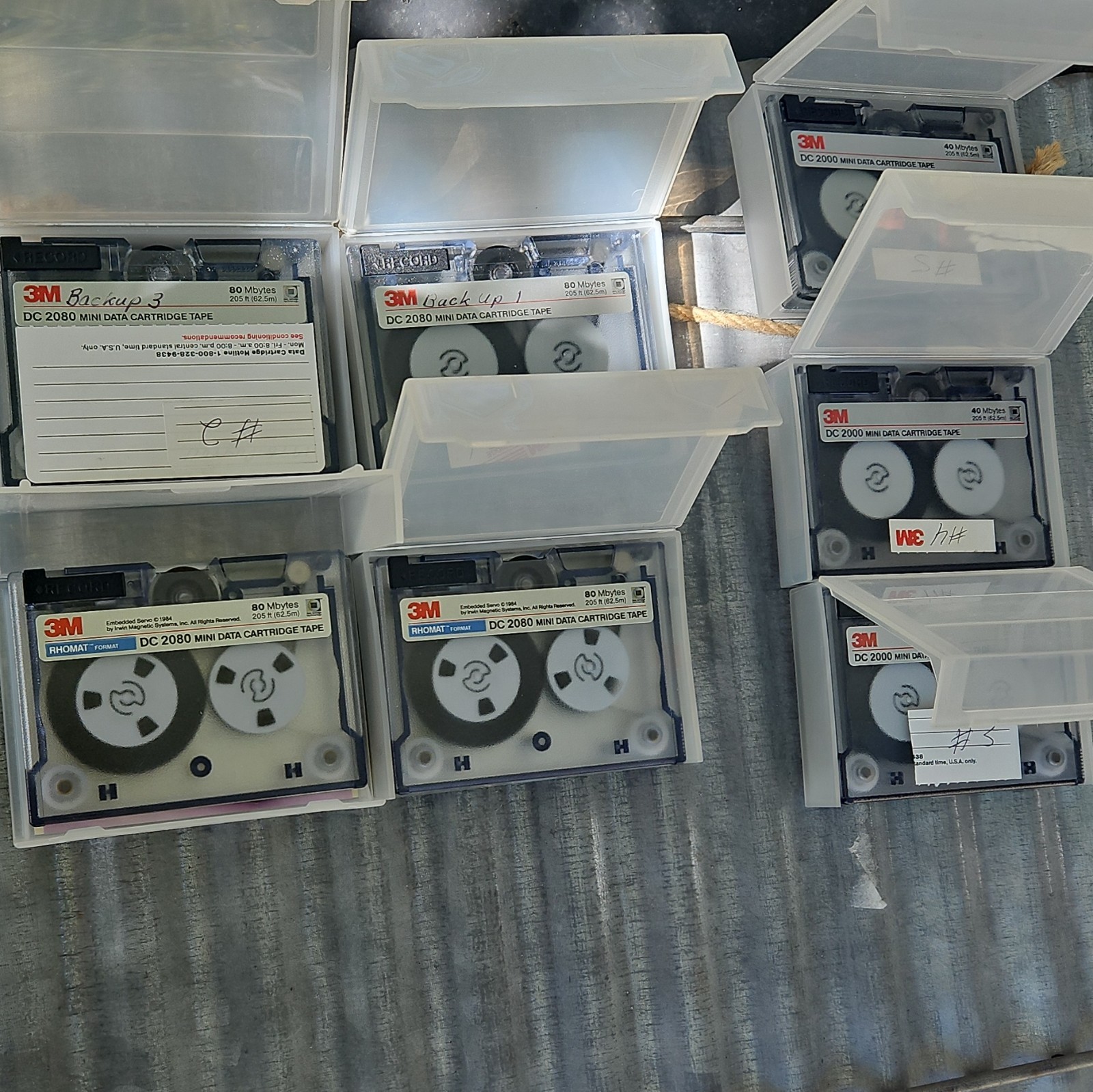 3M DC 2080 Data Cartridge Tape Lot 7 tapes dc2080 dc2000 original