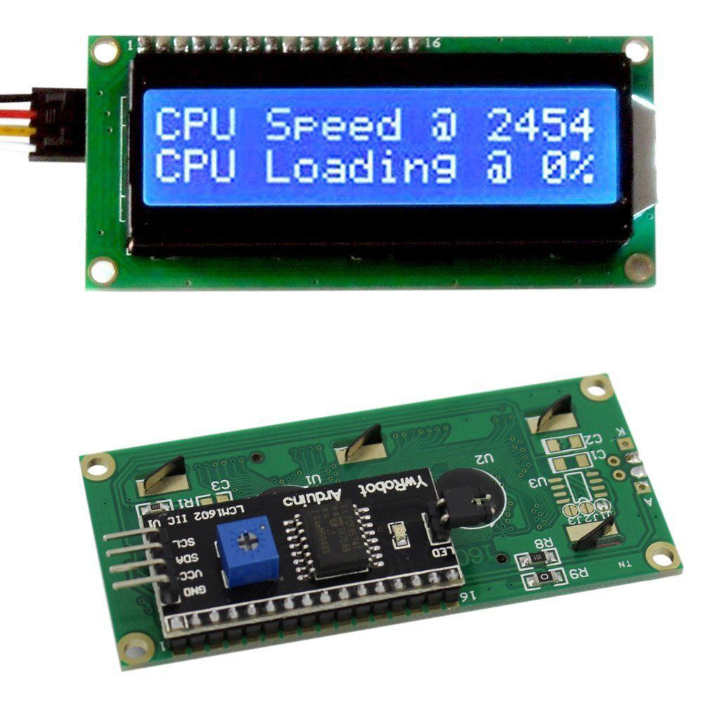 IIC/I2C/TWI/SP​​I Interface Blue 1602 16X2 LCD Module Display Gc