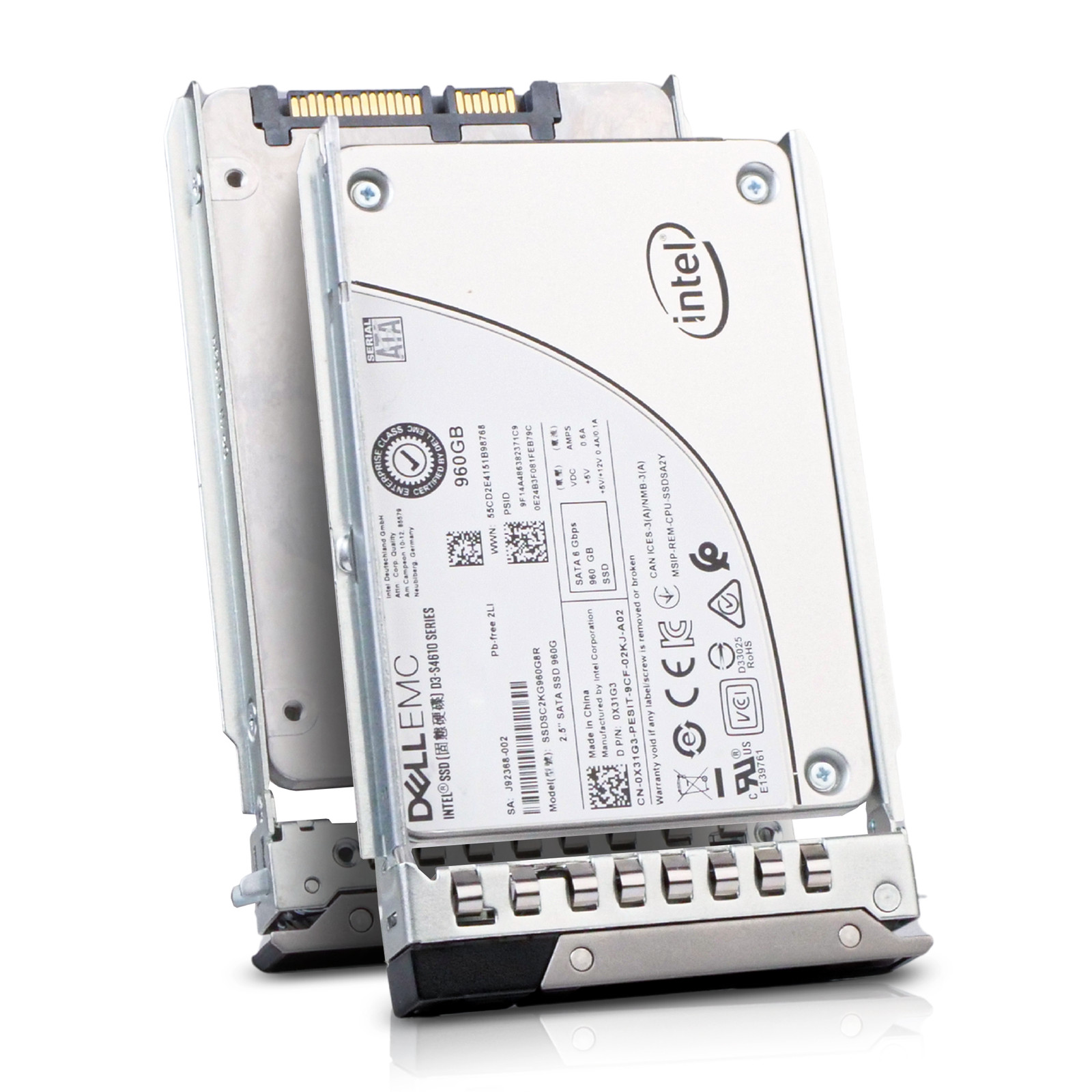 Dell 960GB SATA 6Gb/s 3D TLC 3 DWPD 2.5" Enterprise Mixed Use SSD DD4G0 G16