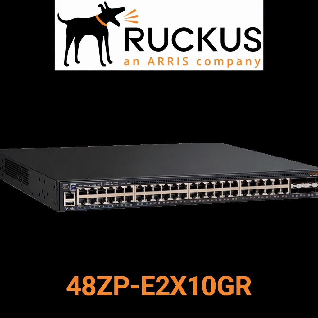 NEW Ruckus ICX7150-48ZP-E2X10G 48 Port Multi-Gig Switch - SEALED BOX
