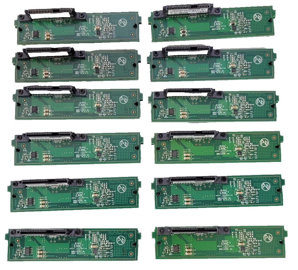 Lot of 12 EMC SAS to SAS Dongle Board/Interposer/Adapter Board P/N: 303-158-000B