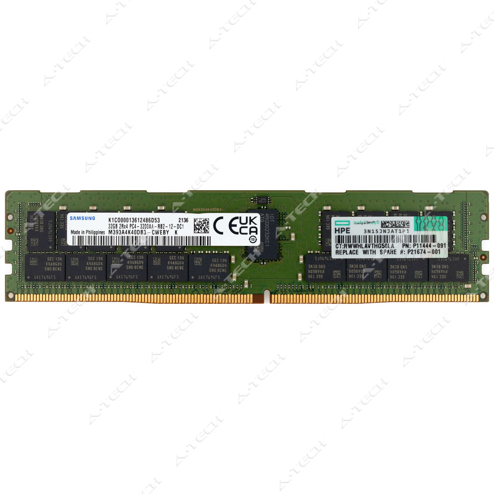 HP 32GB DDR4 ECC RDIMM P06033-B21 P21674-001 P11444-091 HPE Server Memory RAM 1x