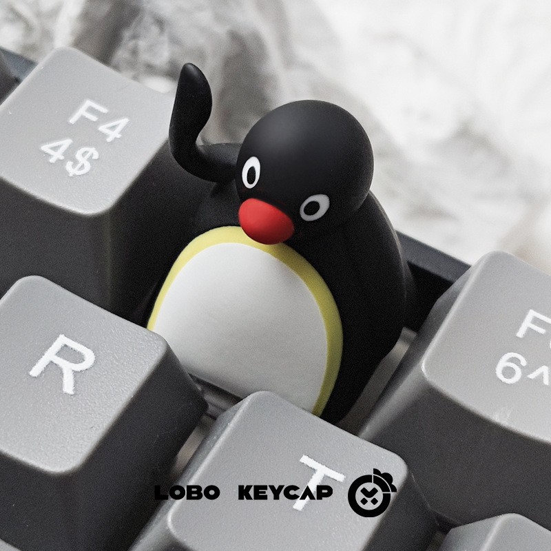Kawaii Cute Penguin Animal Artisan Keycap Custom Cherry MX Keyboard Gamer Gift