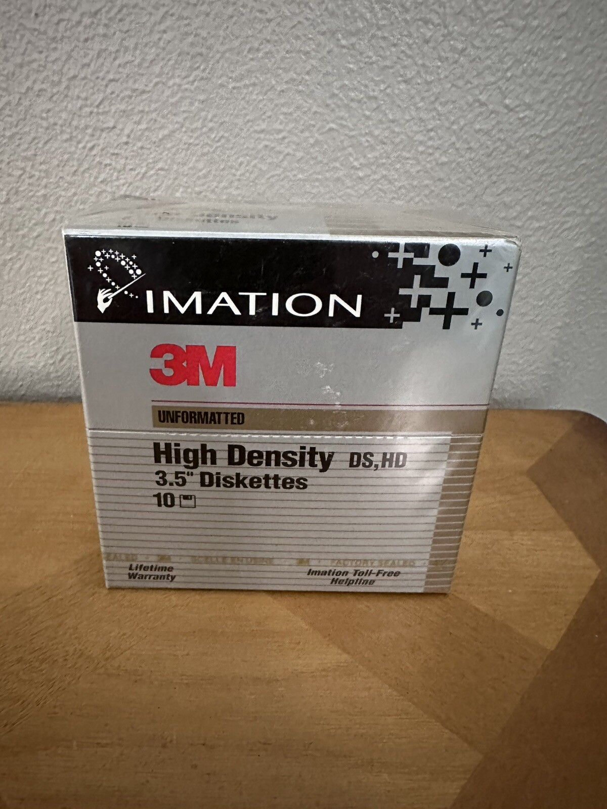 Imation 3M High Density DS HD 3.5 Inch Diskettes Unformatted 10 Count New Sealed