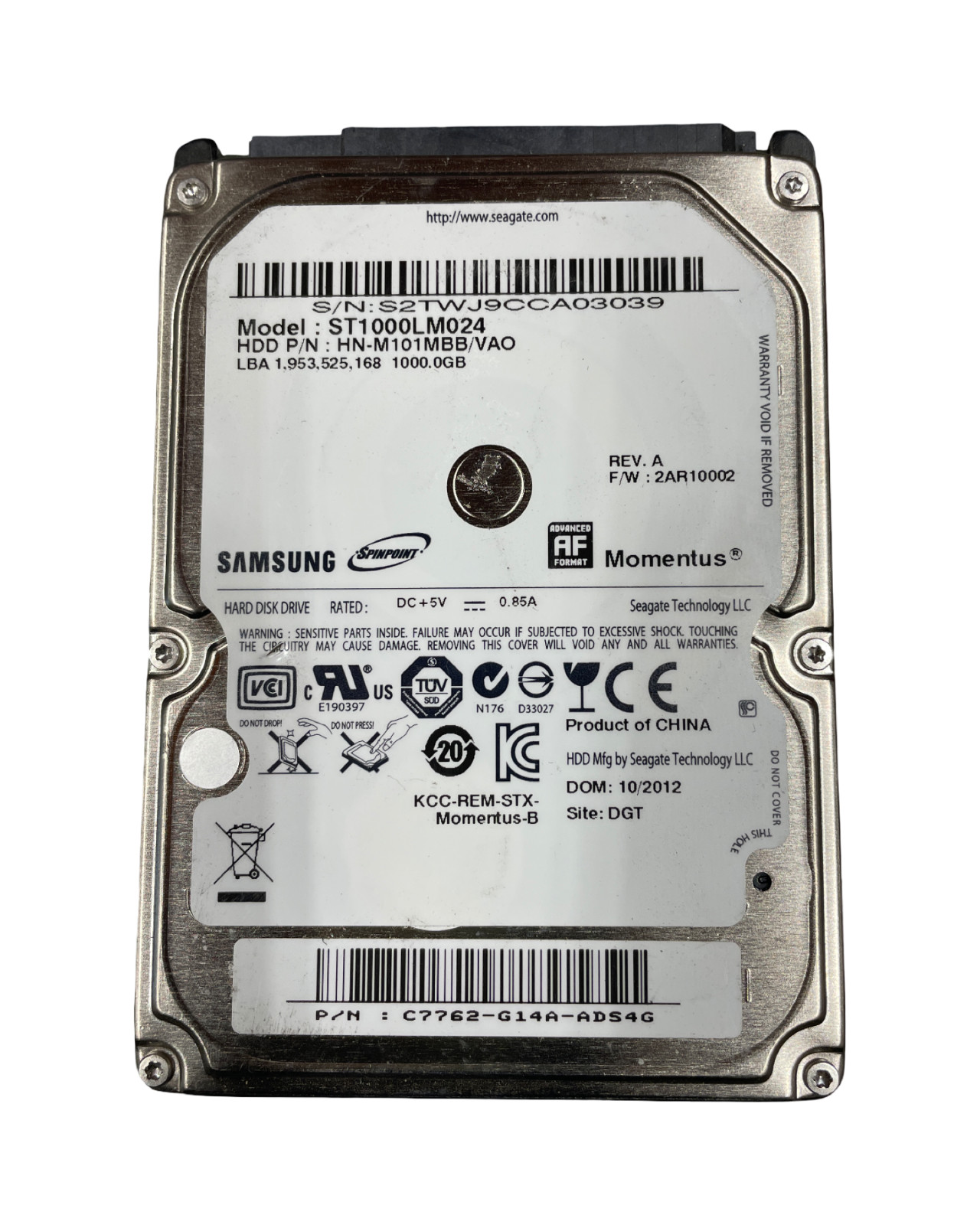 Seagate ST1000LM024 1TB 2.5" Hard Drive #21